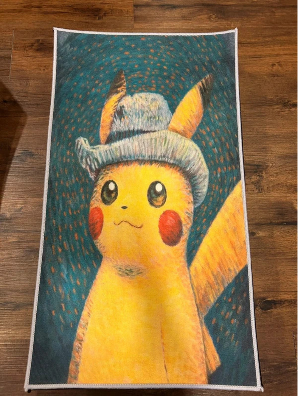 Van Gogh Pikachu rug - Smooth & Sleek - 18”x32”